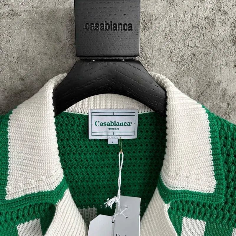 Conjunto Casablanca Crochê BrancoVerde