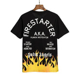 Camiseta Palm Angels Preta Flames Preta