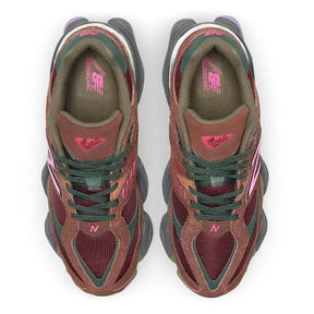 Tênis New Balance 9060 Rich Oak Burgundy
