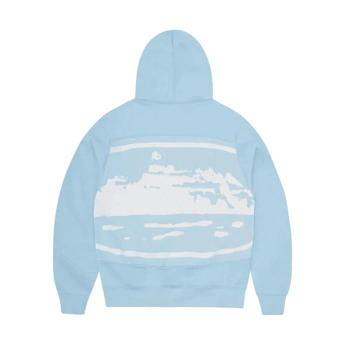 Jaqueta Corteiz Hybrid Knit Alcatraz Azul