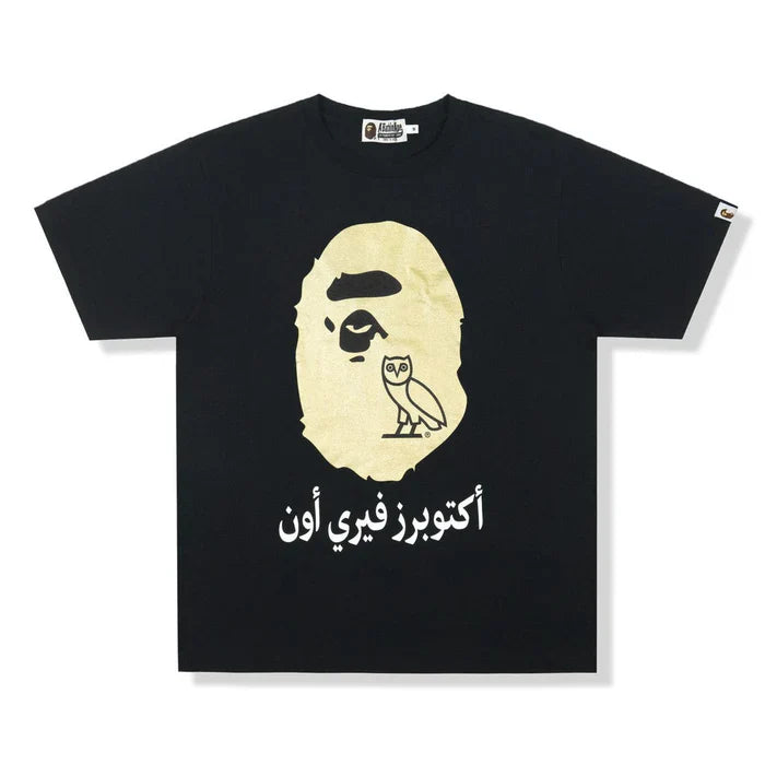 Camiseta BAPE x OVO Ape Head Black Gold