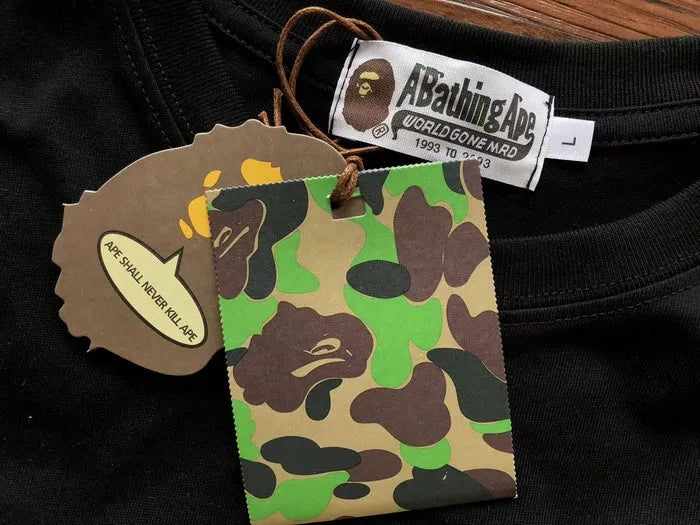 Camiseta BAPE x OVO Ape Head Black Gold