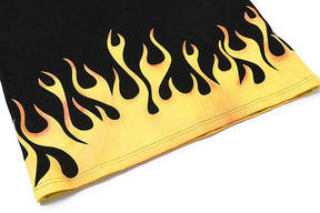 Camiseta Palm Angels Preta Flames Preta