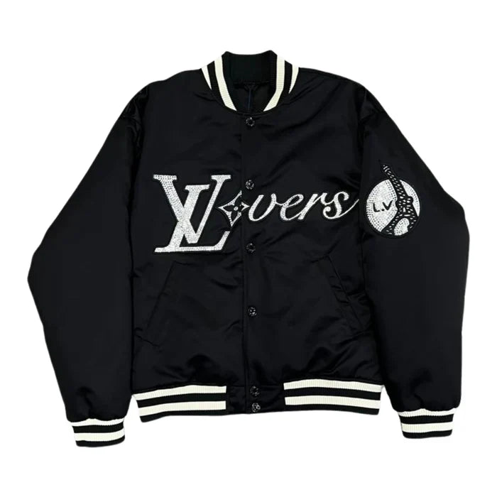 Jaqueta Louis Vuitton 'Lv Lovers' Nylon Crystal Baseball