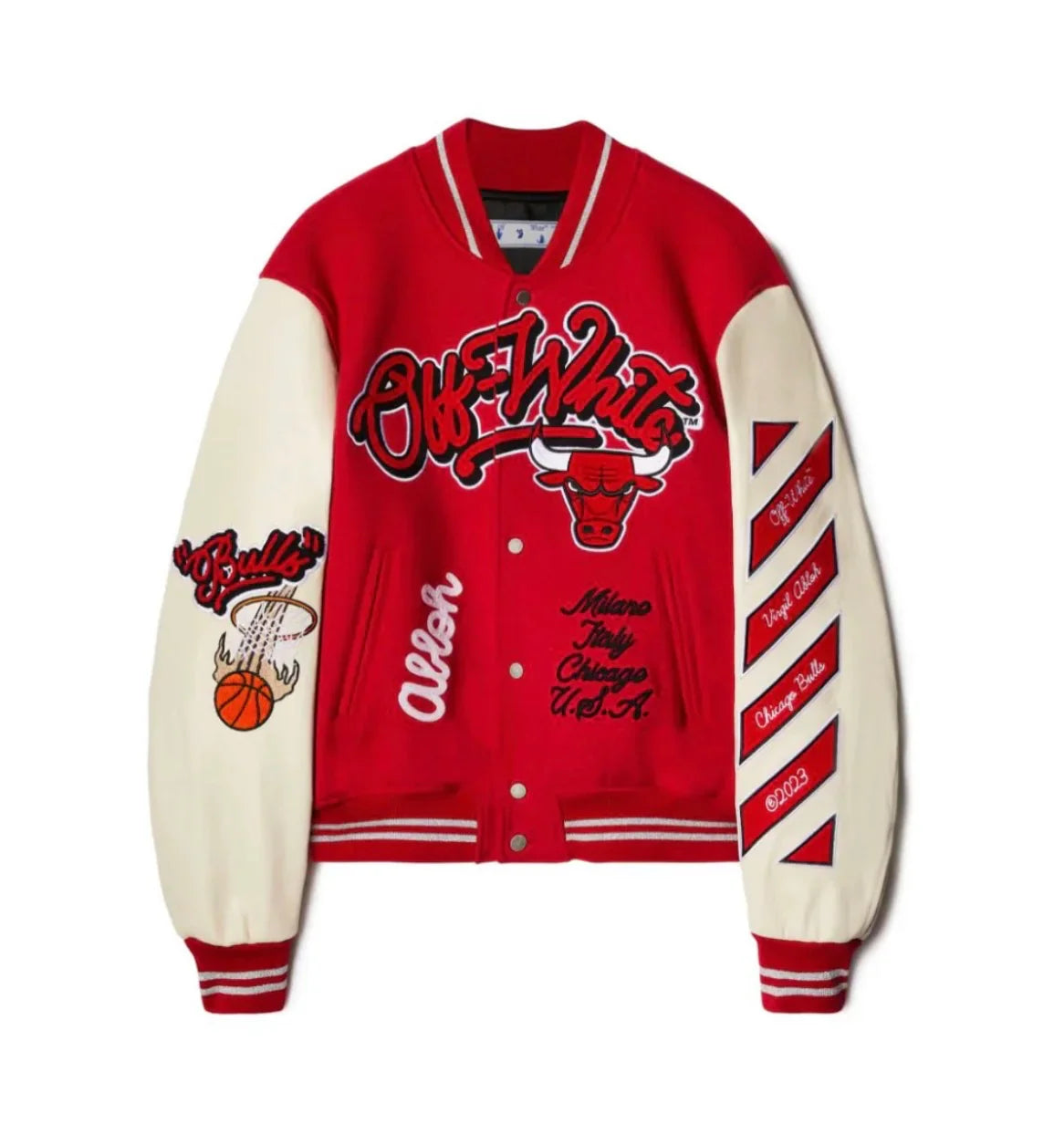 Jaqueta Off White x Chicago Bulls