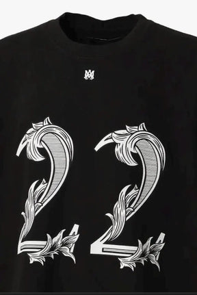Camiseta Amiri 22 Logo-Print White Black